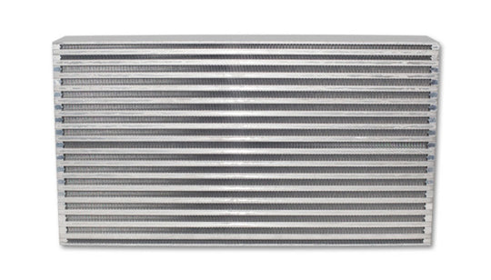 Vibrant intercooler core measuring 20x11x3.5 inches, featuring vibrant, durable aluminum fins for effective cooling.