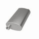 MagnaFlow Mag SS muffler with 22x5x11 inch dimensions and 3x3 inlet/outlet, showing the stainless steel construction and inlet pipes.