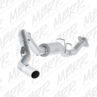 MBRP catback exhaust system for 2007-2010 Chevy/GMC 2500HD with 6.0L V8, featuring a 3.5-inch single side exit aluminum pipe