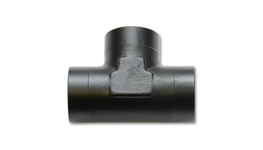 Vibrant -4AN 938 female tee adapter made of aluminum, showing the fitting's threaded ends and smooth surface for automotive use.