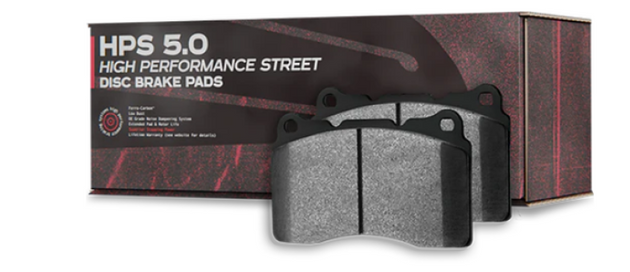 Hawk Performance 23-24 Toyota GR Corolla HPS 5.0 street rear brake pads, performance brake pad set with metal backing plates