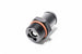 Radium Engineering 10AN ORB to 0.75-inch barb roll-over fitting for fluid transfer, showing the fitting with polished metal finish.