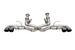 CORSA Performance Corsa 2020-25 Corvette C8 catback exhaust with black quad tips and 3-inch Xtreme design, deletes stock AFM valve
