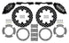 Wilwood 17-21 Can-Am X3RS black 6-piston front brake kit with drilled rotors, 11.25 inches, for high-performance off-road braking.
