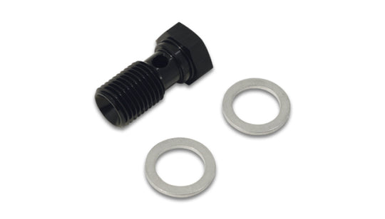 Vibrant banjo bolt fitting with M14 x 1.25 thread size and 22mm bolt length, suitable for automotive fluid connections.