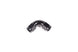 Radium Engineering 6AN female to female 90-degree coupler fitting, black anodized aluminum, for high-performance fluid connections.