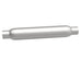 MagnaFlow muffler with 3.5-inch diameter and 18-inch length, featuring dual 2.25-inch inlet and outlet pipes.