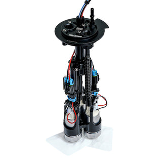 Snow Performance high output fuel hat for Chevrolet Corvette C7 14-19 with 3 pump setup, designed for enhanced fuel delivery.