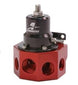 Aeromotive A2000 carbureted bypass fuel pressure regulator with four ports, shown in close-up view.