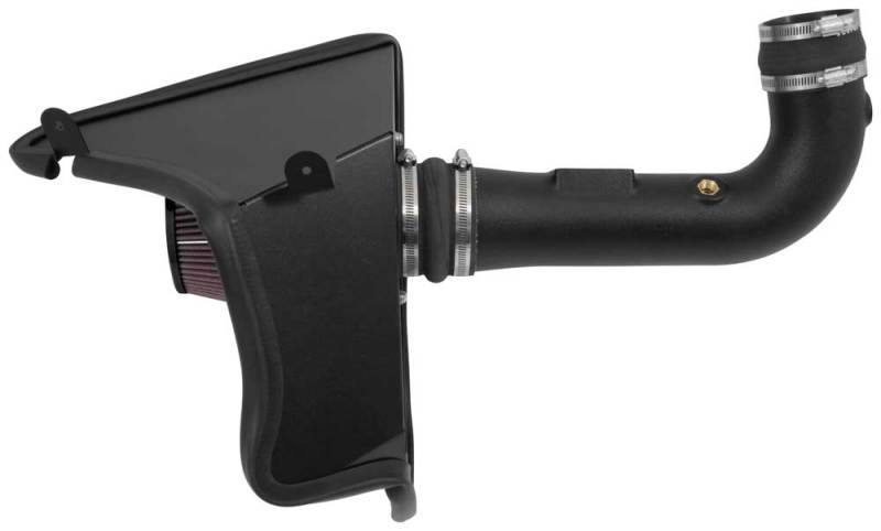 K&N Engineering cold air intake for 2016-2017 Chevrolet Camaro V6 3.6L F/I, showing the black air filter and intake tubing.