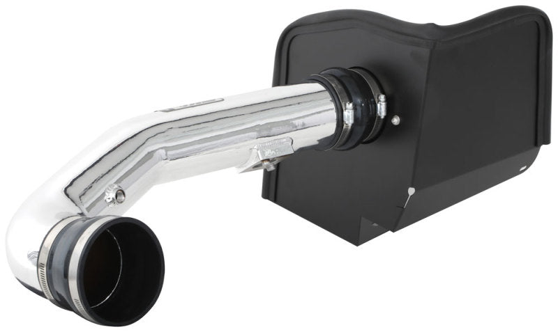 K&N Engineering high flow cold air intake kit for 2009-2010 Yukon, Sierra, Tahoe, Silverado, and Escalade vehicles, showing intake components.