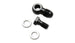 Vibrant -8AN male banjo fitting with 12mm x 1.5 metric aluminum body and two washers, shown on a plain background