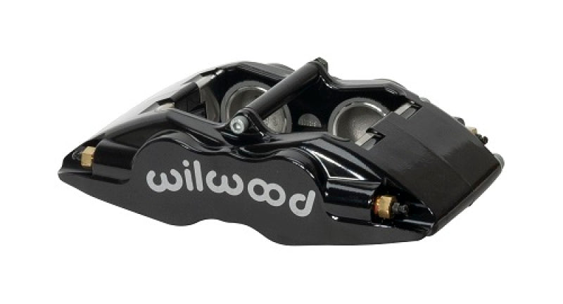 Wilwood forged Superlite brake caliper with 1.62-inch pistons and black finish, designed for 1.25-inch disc brake systems.