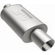 MagnaFlow muffler with tip, model RS 14X5X8, featuring a polished exhaust tip, installed on a vehicle's exhaust system.