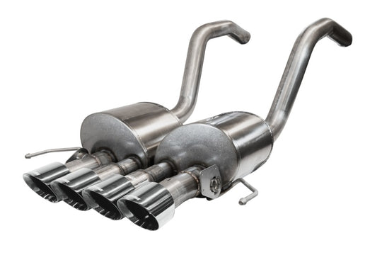 CORSA Performance axle-back exhaust for 2015-2019 Chevrolet Corvette C7 Z06 6.2L with dual NPP, showcasing the dual exhaust tips.