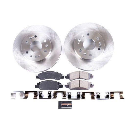 PowerStop OE front brake kit for 2008-2019 Cadillac Escalade, includes brake pads and rotors for improved stopping power.