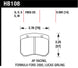 Blue Hawk AP Racing 14mm 9012 race brake pads for high-performance braking systems, showing the brake pad with branding details.
