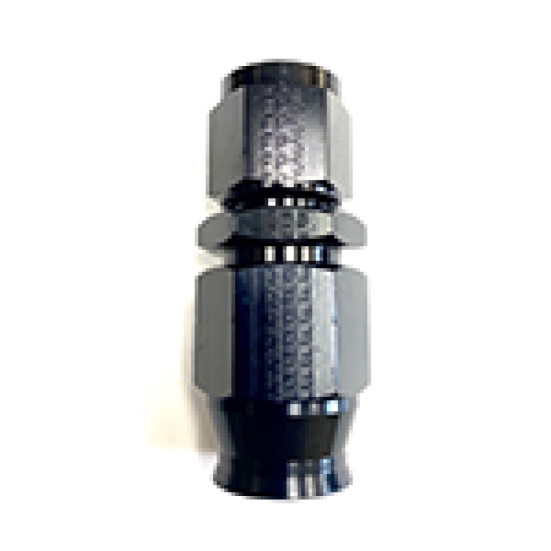 Fragola Race-Rite reusable PTFE hose end straight fitting for -6AN racing fuel lines, made of durable metal.