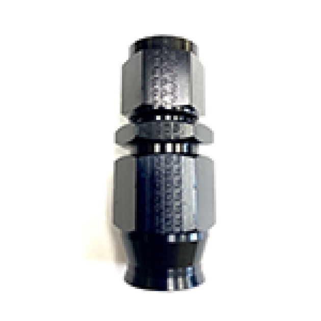 Fragola Race-Rite reusable PTFE hose end straight fitting for -6AN racing fuel lines, made of durable metal.
