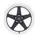 Forgestar D5 Drag 18x5.0 cast wheel in gloss black with 5x120 bolt pattern, ET-23 offset, 2.125-inch backspacing.