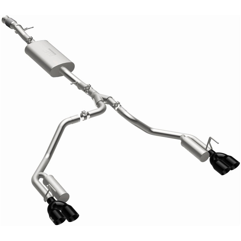 Magnaflow cat-back performance exhaust system for 2021 GMC Yukon V8 6.2L, showing pipes and muffler components.