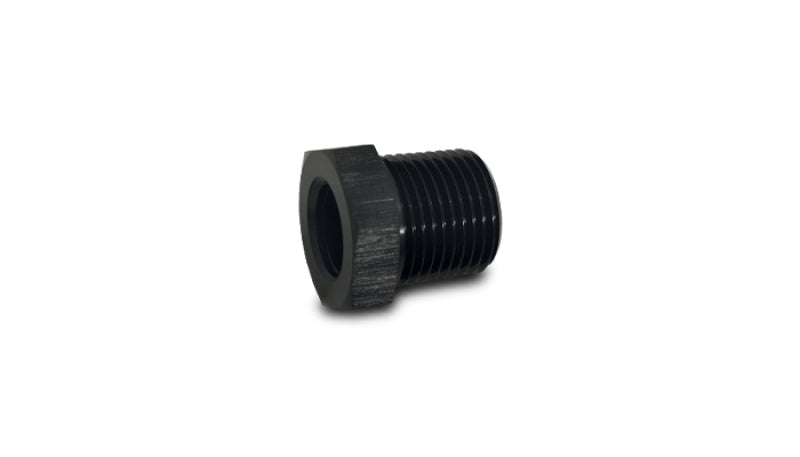 Vibrant pipe reducer adapter fitting, 3/4-inch NPT female to 1-inch NPT male, used for plumbing connections.