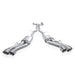 Stainless Works Cadillac CT5-V Blackwing catback exhaust with polished tips, showcasing the sleek, stainless steel design.