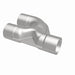 MagnaFlow Y pipe, 2.50-inch stainless steel with a 90-degree bend, designed for vehicle exhaust systems.
