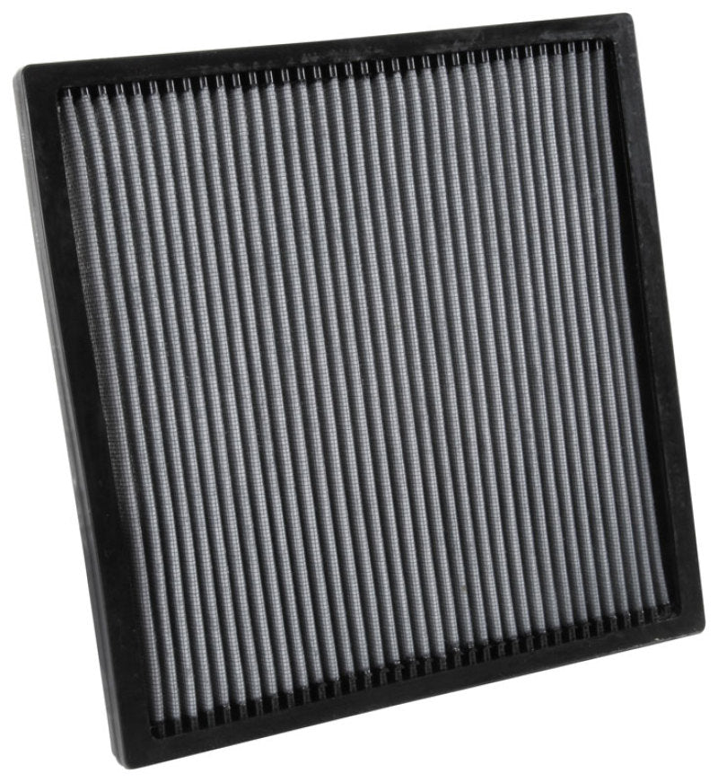 K&N Engineering cabin air filter for 2010-2015 Chevrolet Camaro V6 and SS V8 models, showing the filter element and packaging.