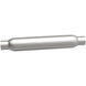 MagnaFlow muffler with 3.5-inch diameter and 18-inch length, featuring dual 2.25-inch inlet and outlet pipes.
