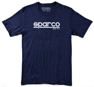 Navy Sparco T-Shirt Corporate Large size, casual shirt with SPARCO branding and logo on the front, made of soft cotton fabric.