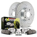 PowerStop Z26 Street Warrior rear brake kit for Cadillac XLR 2004-2009, includes performance rotors and brake pads.