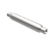 MagnaFlow muffler with 3.5-inch diameter and 18-inch length featuring dual 2.25-inch inlet and outlet pipes.