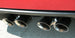 Polished CORSA Performance axle-back exhaust for Chevrolet Corvette C6 Z06 2006-2013 with 7.0L V8 engine, showcasing the polished tips.