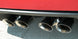 Polished CORSA Performance axle-back exhaust for Chevrolet Corvette C6 Z06 2006-2013 with 7.0L V8 engine, showcasing the polished tips.