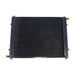 Edelbrock intercooler heat exchanger with single pass, black finish, 31,000 Btu/hr, 22x16.5x1.5 inches, automotive cooling component