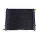 Edelbrock intercooler heat exchanger with single pass, black finish, 31,000 Btu/hr, 22x16.5x1.5 inches, automotive cooling component