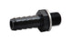 Vibrant aluminum metric to barb fitting, male M18 x 1.5 to 3/8 inch barb connection, showing fitting with threaded and barbed ends