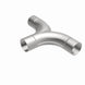 MagnaFlow 2.50-inch stainless steel smooth transition T connecting pipe with 90/90 degree bends for exhaust systems.