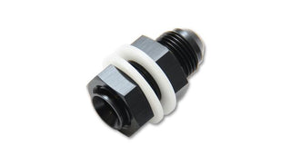 Vibrant -10AN fuel cell bulkhead adapter fitting with PTFE crush washers and nut for secure, high-performance fuel system connection.