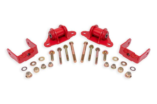 Red BMR Suspension polyurethane differential bushing for Chevrolet Corvette 2014-2019, designed to improve transmission and differential stability.