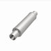 MagnaFlow Mag SS muffler with 14x4x4 inch body and 2.5x2.5 inch inlet and outlet pipes, shown in a close-up view.