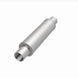 MagnaFlow Mag SS muffler with 14x4x4 inch body and 2.5x2.5 inch inlet and outlet pipes, shown in a close-up view.