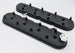 Pair of Granatelli Motor Sports black wrinkle finish LS valve covers with angled coil mounts for GM 96-22 engines.