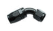 Vibrant -20AN 60-degree elbow hose end fitting, metal automotive fitting with threaded connection for high-performance fuel or oil lines