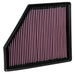 K&N Engineering drop-in air filter for 2016 Chevy Camaro SS 6.2L engine, showing the clean, high-performance filter element.