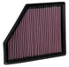 K&N Engineering drop-in air filter for 2016 Chevy Camaro SS 6.2L engine, showing the clean, high-performance filter element.