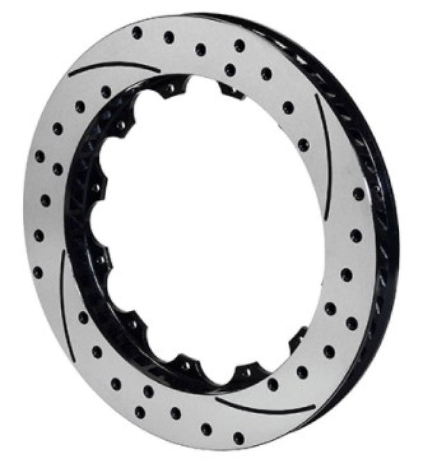 Wilwood SRP48 brake rotor, 12.88 x 1.10 inch, 12 on 8.75 inch bolt pattern, black drilled two-piece design, automotive brake part