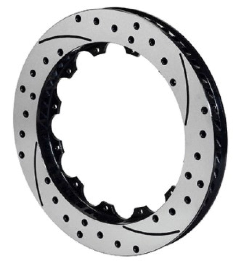Wilwood SRP48 brake rotor, 12.88 x 1.10 inch, 12 on 8.75 inch bolt pattern, black drilled two-piece design, automotive brake part