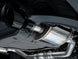 AWE Tuning catback exhaust system with diamond black tips installed on a 2022-2025 Volkswagen Jetta GLI Touring Edition.